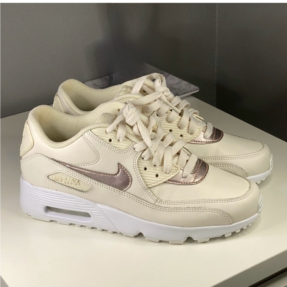 Nike Air Max 90 Ivory and Rose Gold Sneakers